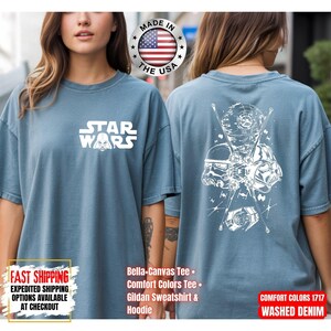 Disney Star Wars Shirt, Mandalorian Sweatshirt, Darth Vader Comfort Colors Shirt, Chewbacca Shirt, Star Jedi Shirt, Luke Skywalker Tee image 12