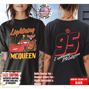 Vintage Lightning McQueen Comfort Colors Shirt, Disney Pixar Cars Shirt, Retro McQueen Graphic Tee, Disney Family Vacation Trip Shirt 2026 image 11