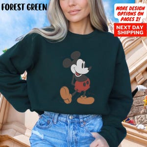 Mickey Mouse Sweatshirt, Disney Mickey Sweatshirt, Mickey Pose Sweatshirt, Disney Sweatshirt ,Classic Mickey Pose Sweatshirt, Disney Trip image 5