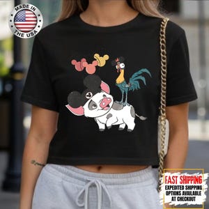 Hei Girl Hei Moana Crop Top, Disney Princess Moana Crop Top, Disney Trip, Disneyland Vacation Group Crop Tee image 2