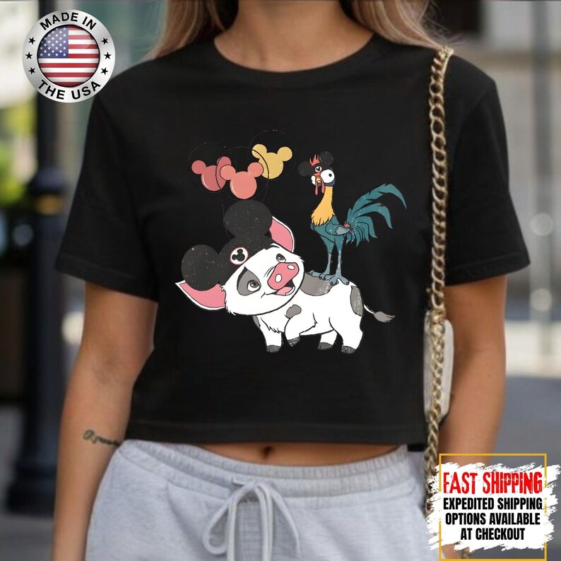 Hei Girl Hei Moana Crop Top, Disney Princess Moana Crop Top, Disney Trip, Disneyland Vacation Group Crop Tee image 2