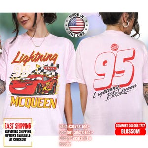 Vintage Lightning McQueen Comfort Colors Shirt, Disney Pixar Cars Shirt, Retro McQueen Graphic Tee, Disney Family Vacation Trip Shirt 2026 image 7