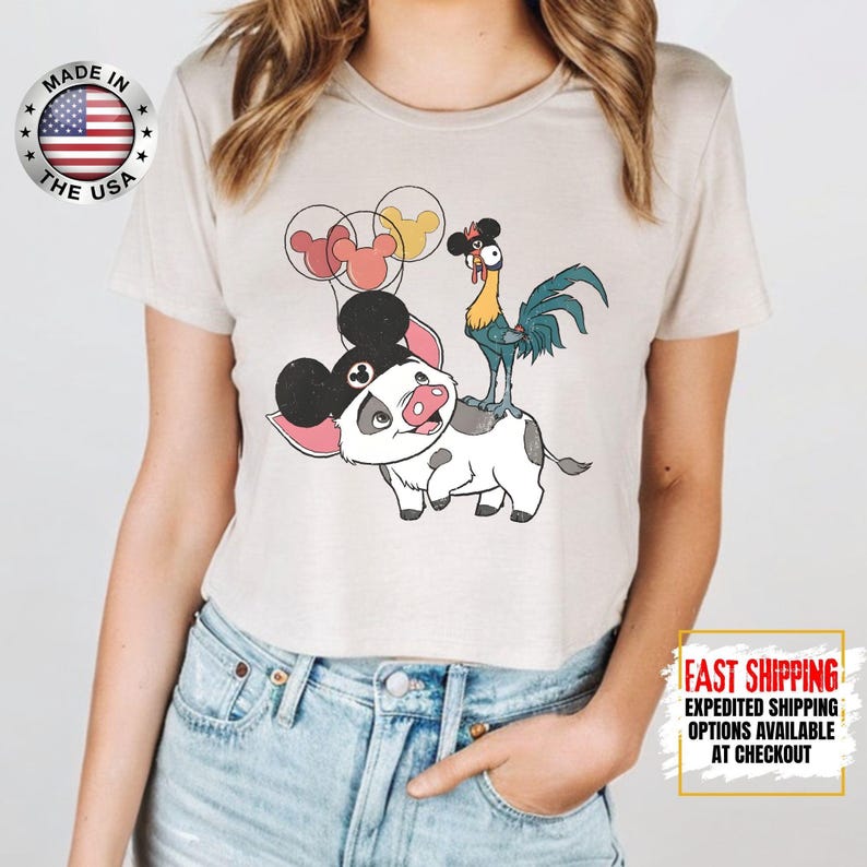 Hei Girl Hei Moana Crop Top, Disney Princess Moana Crop Top, Disney Trip, Disneyland Vacation Group Crop Tee image 3