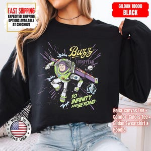 Retro Buzz Lightyear To Infinity And Beyond Shirt, Toy Story Pixar Disney Tee, Space Ranger Shirt, Disneyland Family Trip Matching image 15