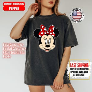 Disney Classic Minnie Mouse Shirt Retro Minnie T-Shirt for Disneyland Trip, Disneyland Holiday Family Matching Shirt, Disney Minnie Gift Tee image 8