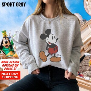 Mickey Mouse Sweatshirt, Disney Mickey Sweatshirt, Mickey Pose Sweatshirt, Disney Sweatshirt ,Classic Mickey Pose Sweatshirt, Disney Trip image 1
