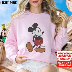 Mickey Mouse Sweatshirt, Disney Mickey Sweatshirt, Mickey Pose Sweatshirt, Disney Sweatshirt ,Classic Mickey Pose Sweatshirt, Disney Trip image 4
