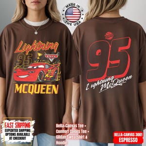 Vintage Lightning McQueen Comfort Colors Shirt, Disney Pixar Cars Shirt, Retro McQueen Graphic Tee, Disney Family Vacation Trip Shirt 2026 image 13