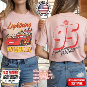 Vintage Lightning McQueen Comfort Colors Shirt, Disney Pixar Cars Shirt, Retro McQueen Graphic Tee, Disney Family Vacation Trip Shirt 2026 image 5