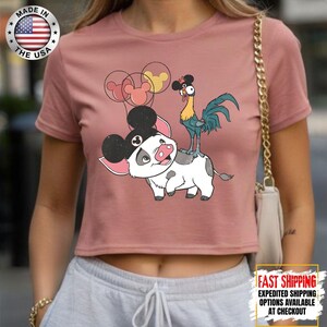 Hei Girl Hei Moana Crop Top, Disney Princess Moana Crop Top, Disney Trip, Disneyland Vacation Group Crop Tee image 5