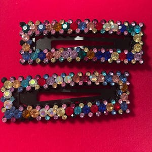 Sparkling Rainbow Hair Clips/Pins