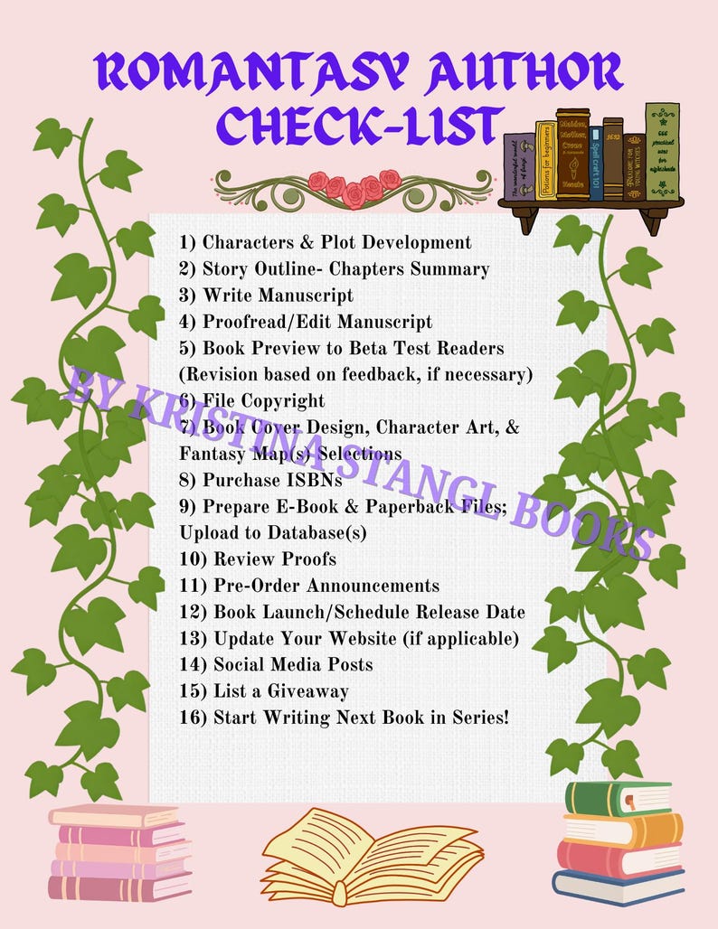 A Romantasy Author's Guide to Writing & Publishing Romantasy Books - Etsy