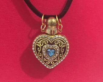 Love Potion Heart-Shaped Vial Necklace