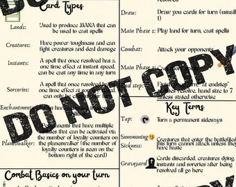 Magic the Gathering Rules Sheet  MTG Quick Reference (digital Download) -  Etsy