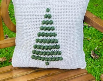 Crochet Christmas Tree Pillow