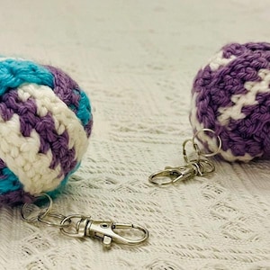 Crochet Volleyball Keychain