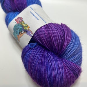 SIngle-Ply Fingering Superwash Merino yarn, Galaxy