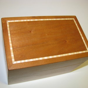 Handcrafted Cherry wood recipe box 84 image 3