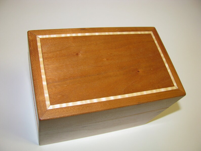 Handcrafted Cherry wood recipe box 84 image 3
