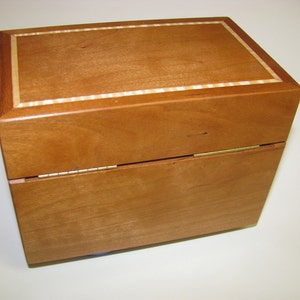 Handcrafted Cherry wood recipe box 84 image 4