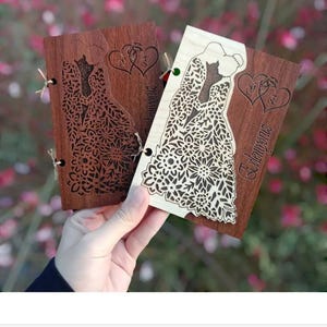 Custom Laser Cut Wooden Wedding Invitations | Personalized Engraved Rustic Wood Invite for Bridal Shower | Unique Save the Date card