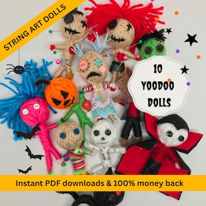 Halloween Voodoo String Puppen-Anleitung | Anfänger freundlich Spooky und mystische Puppen im Voodoo-Stil, Handgemachte Halloween Geschenke, Weihnachtsdeko