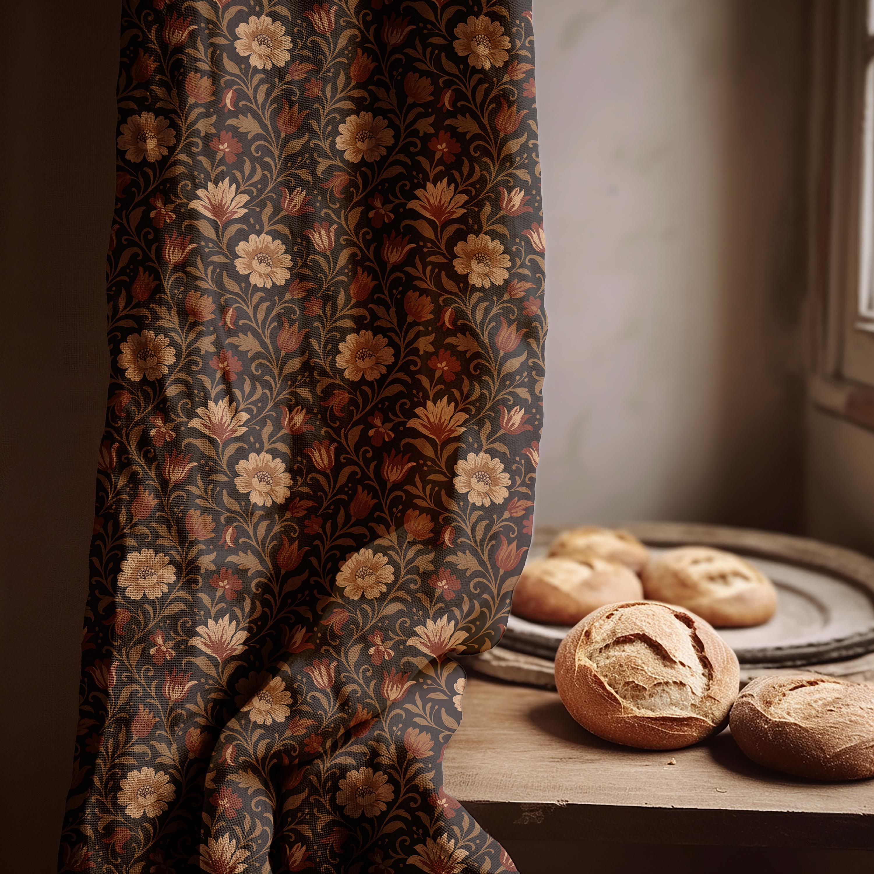 Lot 6 Rideaux Plissés Vintage Style Victorien - Toile De Jouy Doublés, Occultants, USA