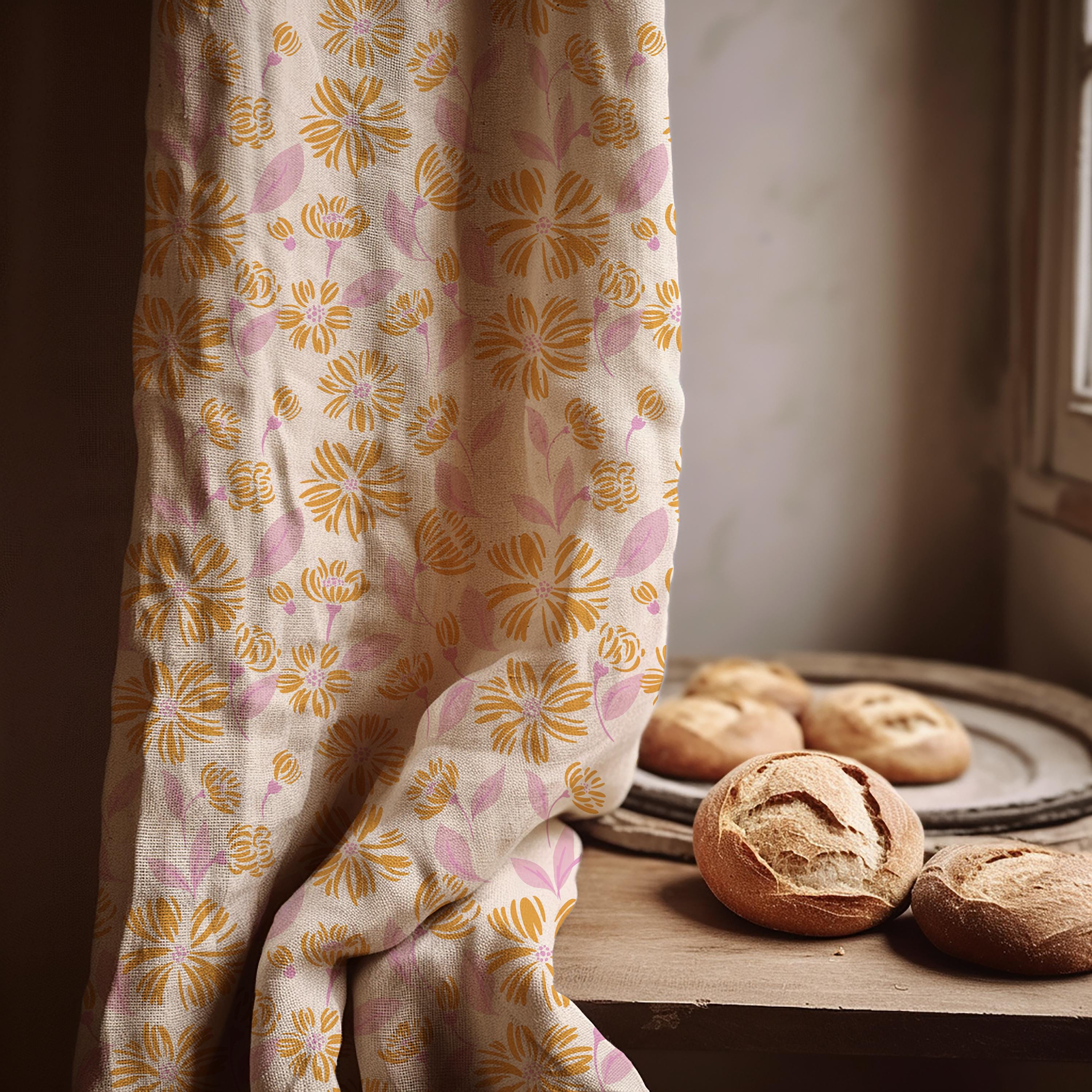 Mustard pink curtain - Etsy Österreich, image size:3000x3000
