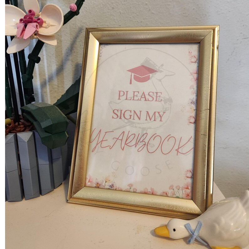 Yearbook Frameborder PRINTABLE Please Sign My Yearbook - Etsy