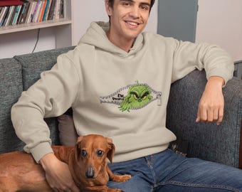 Sudadera con capucha del Grinch de Ew People / Sudadera divertida con personaje del Grinch