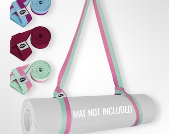 Correa ajustable para esterilla de yoga de algodón – Bandolera de colores vibrantes