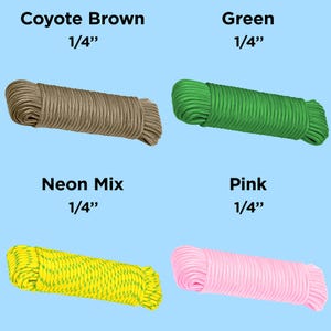 Corda intrecciata a rombi in polipropilene – 1/4" 3/8" per uso esterno, artigianato marino immagine 9