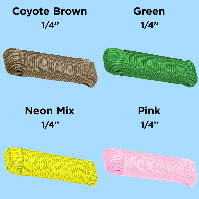 Corda intrecciata a rombi in polipropilene – 1/4" 3/8" per uso esterno, artigianato marino immagine 9