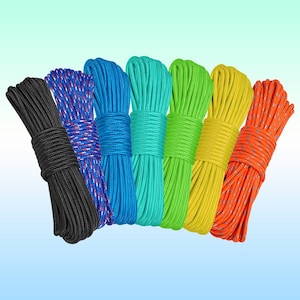 Rope Polypropylene  – 1/4” – 90 FT All-Purpose Braided Cord – Crafting, DIY, Decor, Indoor & Outdoor Supplies – Lightweight Utility Rope
