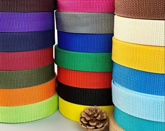 Correa de polipropileno ligera - Varios colores, anchos y longitudes - Material para llaveros y cinturones