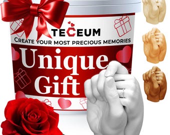 Kit de moldeo manual TECEUM DIY: escultura de recuerdo para parejas, adultos y familias.