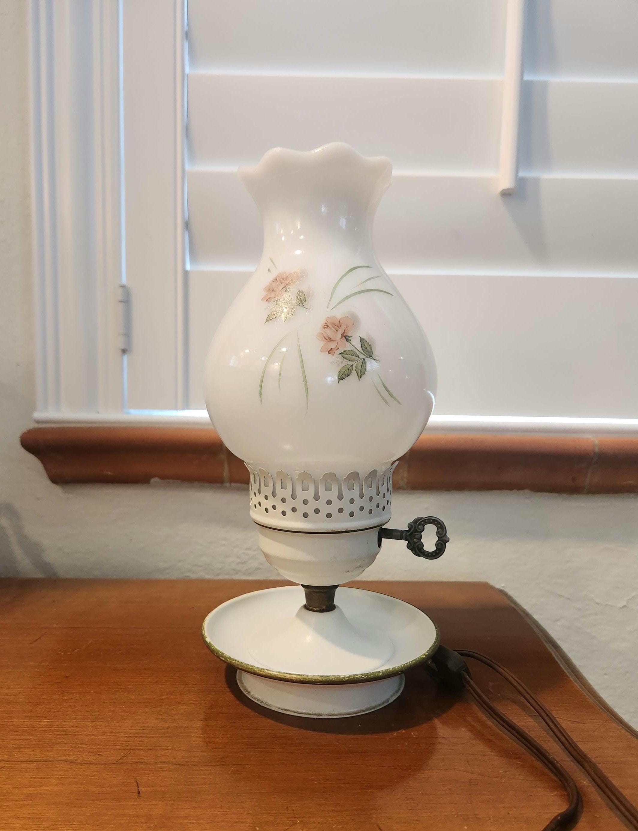 Antique Lamp Painted Roses - Etsy