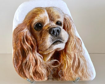 Medium Custom Pet Portrait Art Stone