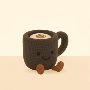 Coffee Cup Crochet Pattern, JellyCat Inspired Crochet, Amigurumi PDF Pattern