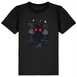 Mothman Kids Tee – Cute Spooky Cryptid T-Shirt for Monster-Loving Kids