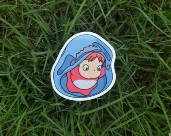 Fish Girl | Ponyo | Ghibli Anime Inspired Sticker 1.8” x 1.7”