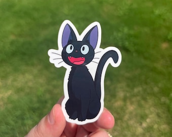 Witch Cat | Jiji | Ghibli Anime Inspired Sticker 2.8” x 2”