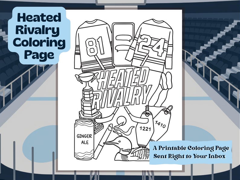 Heated Rivalry Coloring Page, TV Show Fan Art (digital Download A4/US ...