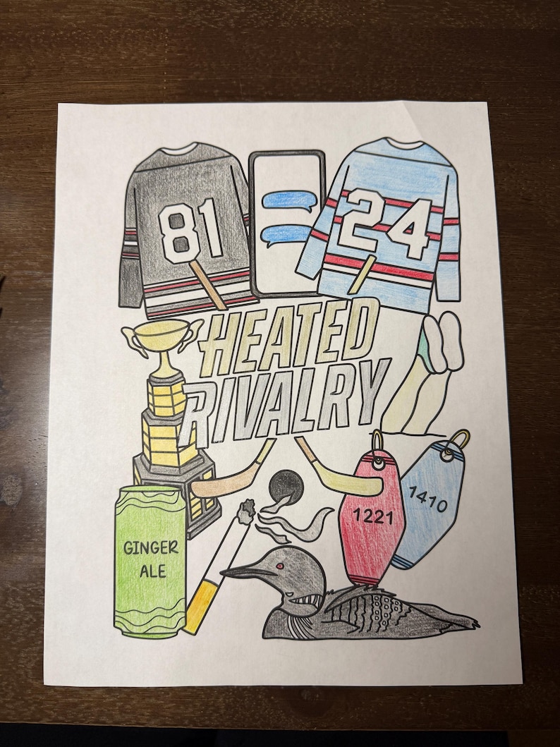 Heated Rivalry Coloring Page, TV Show Fan Art (digital Download A4/US ...