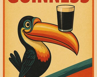 Enjoy Guinness – Retro Toucan Ad Poster