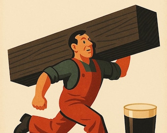 Guinness for Strength | Vintage Poster | Classic Beer Ad Art Print | Retro Pub Decor
