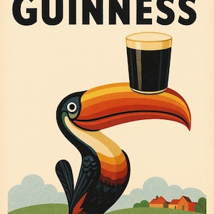 « Belle journée pour une Guinness » affiche de Zazzle.be Liste d'envies Vous avez des idées ? impression vintage inspirée de la Guinness | Décoration murale de pub rétro