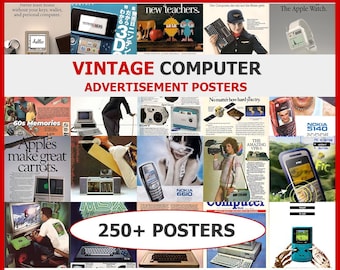 Vintage Computer Advertisement Poster | Vintage Posters | Poster Collection | Junk Journal and Scrapbook | Printable Wall Art