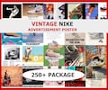 Vintage Nike Advertisement Poster | Vintage Posters Poster Collection | Junk Journal Scrapbook | Wall Art Printable Digital Download Poster product logo