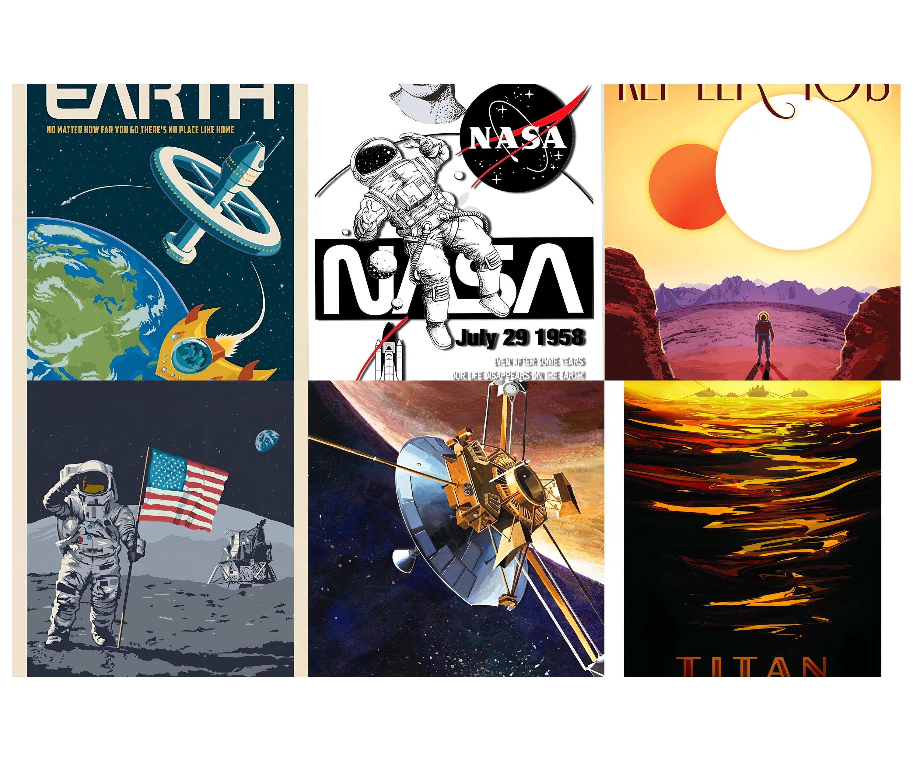 Vintage NASA Space Tourism Poster | Vintage Posters Scrapbook Junk ...
